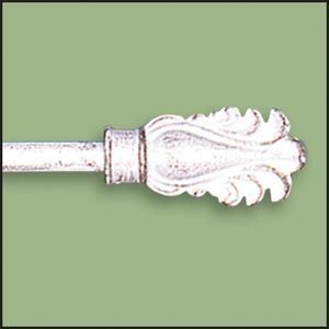  Cottage Chic Metal Wall Hanging Curtain Rod Finial