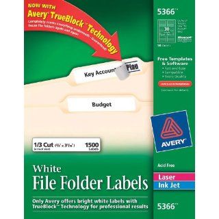Avery 2/3 x 3 7/16, White File Folder Labels, 30/Sheet