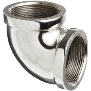 Chrome Plated Brass Pipe Fitting, 90 Degree Elbow, 1/2 NPT Female
