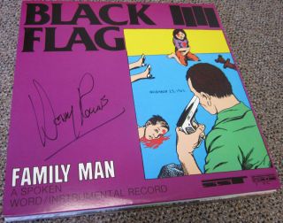 Signed Autograph Henry Rollins Band Black Flag Family Man Vinyl LP