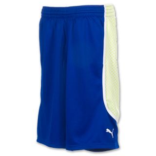 Puma Mesh Side Printed Mens Basketball Shorts Surf