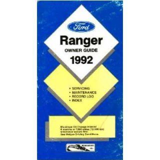 1992 Ford Ranger Owners Manual User Guide Reference Operator Book