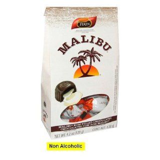 Malibu Rum flavored Non Alcoholic filled chocolates 4.2oz bag 