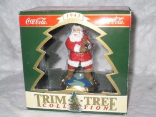 NIB 1994 Coca Cola Coke Trim A Tree Collection 1943 Santa Claus Figure
