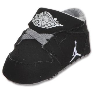 Jordan 1st Crib Shoe Black/White/Stealth