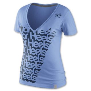 Nike NCAA North Carolina Tar Heels Vault Tri Blend Womens V Neck