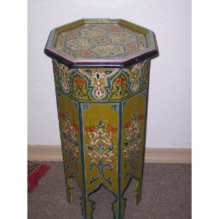 Moroccan Handpainted Moroccan Table Green,by Treasures of