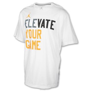 Jordan Elevate Your Game Mens Tee White/Del Sol