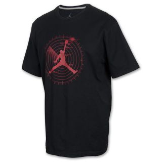 Mens Jordan Radar Tee Shirt Black/Gym Red