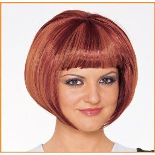 Retro Costume Wigs Mod Girl Wig Red Clothing