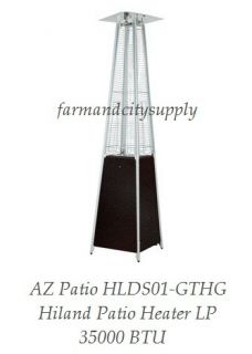 AZ Patio HLDS01 GTHG Hiland 86 Tall Glass Tube Propane Patio Heater