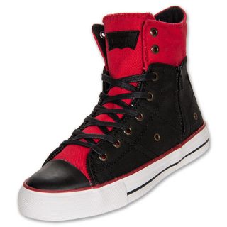 Boys Gradeschool Levis Zip Ex Hi Black/Red