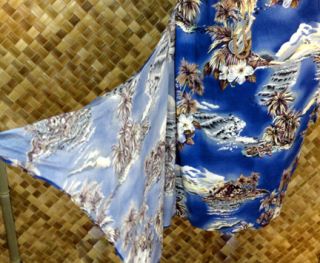 Hilo Hattie Womens Hawaiian Faux Wrap Sarong Dress Island Palm Print