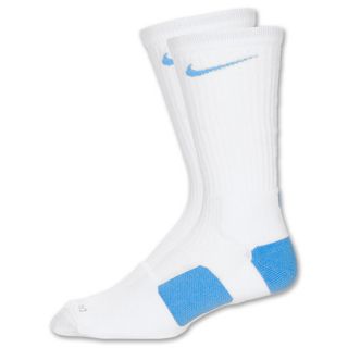 Mens Nike Elite Basketball Crew Socks White/Baby