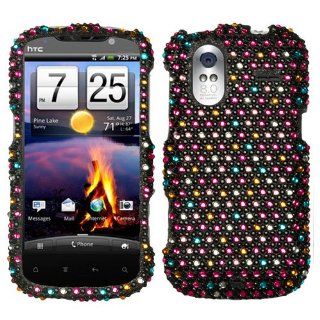 Sprinkle Dots Diamante Phone Protector Cover for HTC Amaze