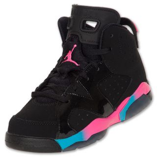 Jordan Retro VI Preschool Shoes Black/Pink Flash