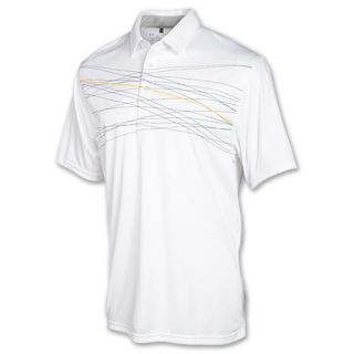 Mens Under Armour Hammer Print Polo White/Graphite