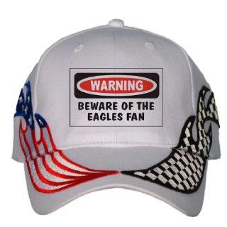 BEWARE OF THE EAGLES FAN USA Flag / Checker Racing Hat