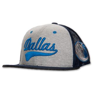 adidas Dallas Mavericks NBA Mesh Snapback Hat Grey
