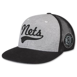 adidas Brooklyn Nets NBA Mesh Snapback Hat Grey