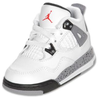 Jordan Toddler Retro 4 Basketball Shoes White/Black