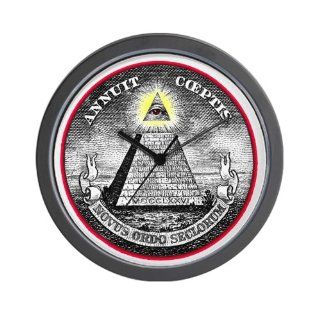 Weird Dollar Illuminati Wall Clock by  Home