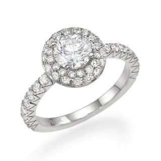 Diamond Engagement Ring 14K White Gold 1.53 ct Certified