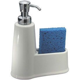 York Combination Soap Dispenser and Sponge Holder