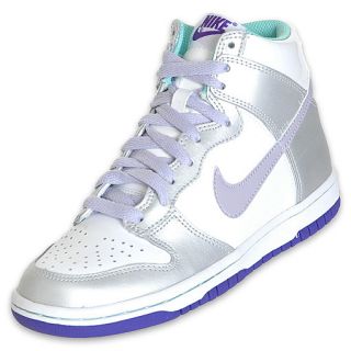 Nike Kids Dunk Hi White/Purple Chalk/Platinum/Mint