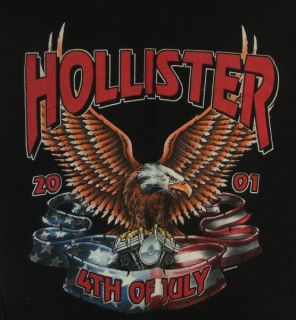 Hollister CA 2001 Motorcycle Rally 4th of July T Shirt Lady Luck Dice