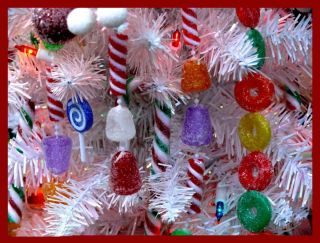 Magnet Christmas Candy Decorations White Tree