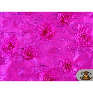  Sequin Fuschia Fabric / 55 Wide / Sold By the Yard 