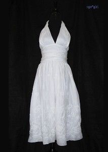 Hollywould Made in Italy White Grecian Halter Sun Dress