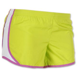 Girls Nike Tempo 3 Running Shorts Yellow/Pink