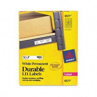 Avery® Permanent ID Labels for Laser Printers, 5/8 x 3