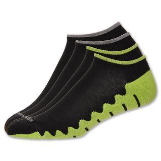 Reebok Wave Sole Mens Low Cut Socks 2 Pack Black