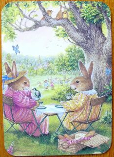 Susan Wheeler Holly Pond Hill Bunny Rabbit Tea Cup Picnic Birthday