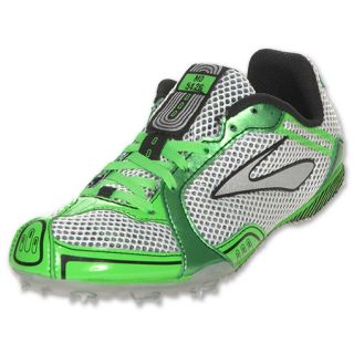 Brooks PR MD Womens Track Spike Neon Green/Silver