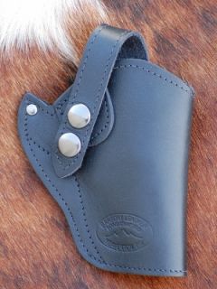 Barsony Black Leather Gun Holster for Ruger LCR 38 357
