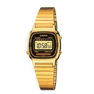 Casio Womens LA670WGA 1DF Daily Alarm Digital Gold tone Watch