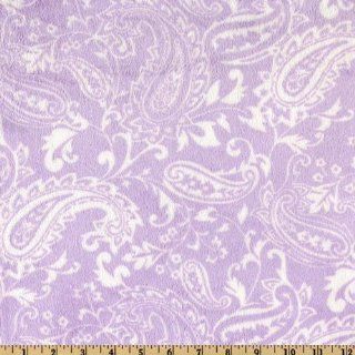60 Wide Minky Paisley Cuddle Lavender/White Fabric By