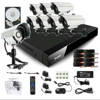  DVR 8 Outdoor CCTV Home Security Camera System 1TB Hard Drive