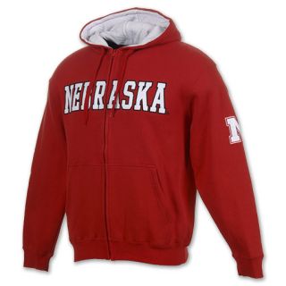 Nebraska Cornhuskers Mens Full Zip Hoodie Red
