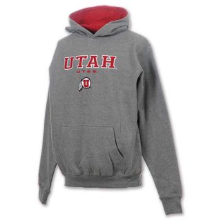 Utah Utes Stack NCAA Youth Hoodie Grey