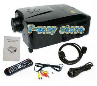 HD Home Theater LCD LED Projector HDMI DVD VGA 2 USB 3 HDMI Without TV