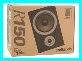 POLK AUDIO R150 2 WAY BOOKSHELF HOME THEATER STEREO SPEAKERS BLACK