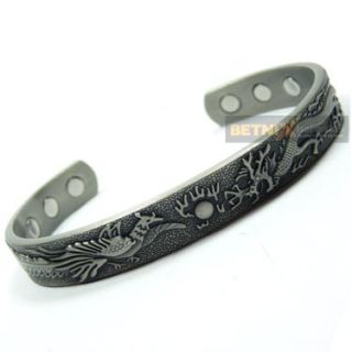 Mens Magnetic Therapy Bangle Bracelet Dragon Design New