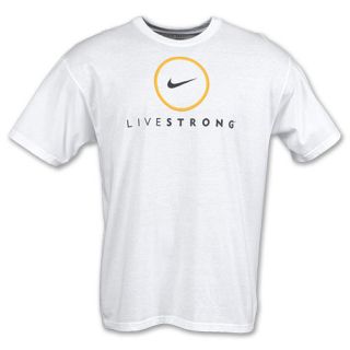 Nike LIVESTRONG Logo Mens Tee White