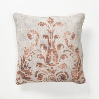 Provence Digital Fern Pillow in Rust