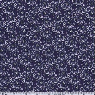 45 Wide Michael Miller Bandana Ditzy Navy Fabric By The